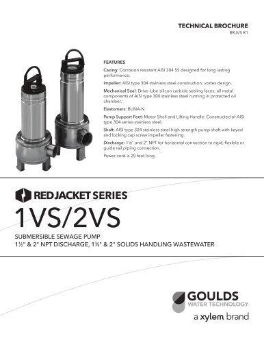 red jacket submersible pumps specs
